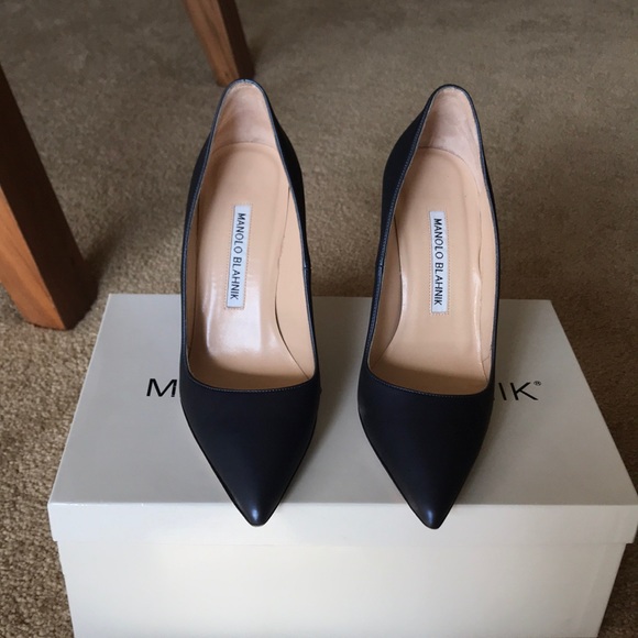 Manolo Blahnik Navy Heels